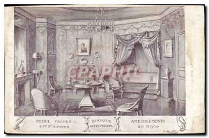 Postcard Old Style Furnishings Perol Freres St Antoine Epoque Louis Philippe