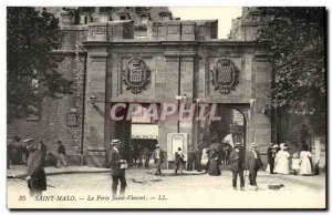 Old Postcard Saint Malo Porte Saint Vincent