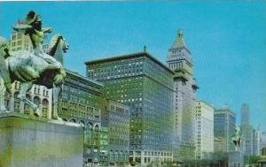 Illinois Chicago Michigan Avenue Skyline From Grant Park