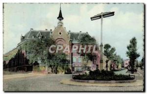 Old Postcard Athenee Royal Charleroi for boys Stamp Expo 1958 Brussels