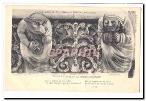 The gargoyles of Notre Dame at Dijon Old Postcard the magpie and the neighbor...