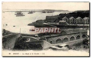 Old Postcard Brest Rade and Goulet Charter