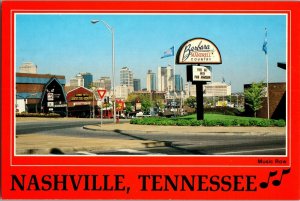 View of Music Row, Barbara Mandrell Theatre, Nashville TN Postcard I62