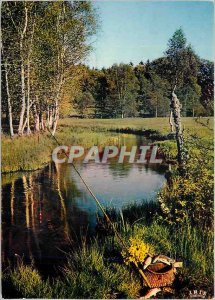 Postcard Modern Limousin Tourist Fishing