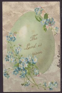 Easter,The Lord is Risen,Flowers,Egg Postcard