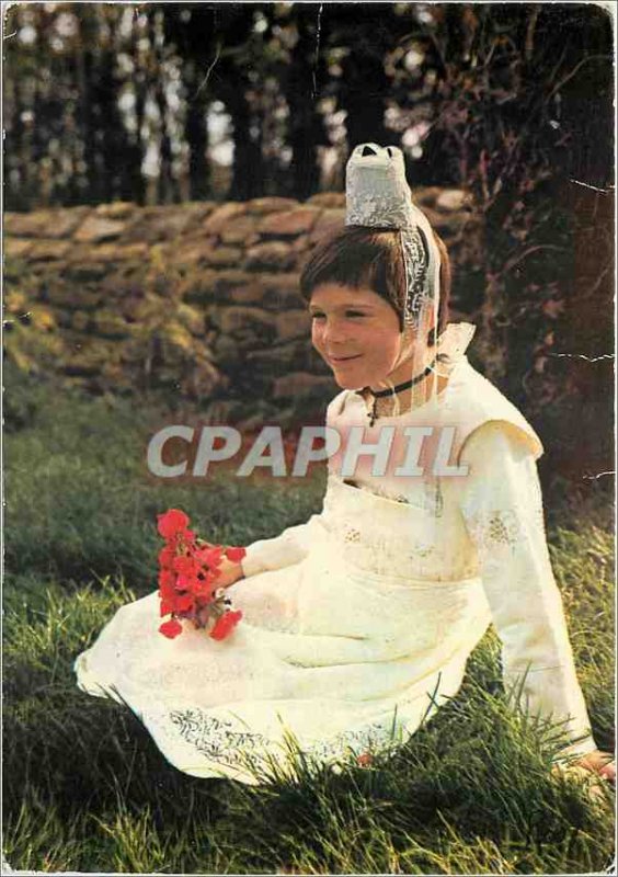 Postcard Modern Britain Quimper girl in costume Fete