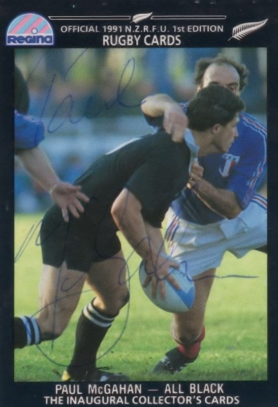 Paul McGahan New Zealand Rugby All Blacks Hand Signed Rugby Photo