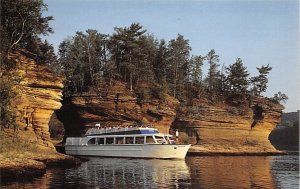 Boat Near Lone Rock Lower Dells - Wisconsin Dells, Wisconsin WI  