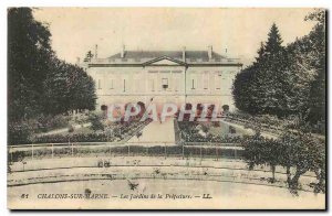 Old Postcard Chalons sur Marne Gardens Prefecture