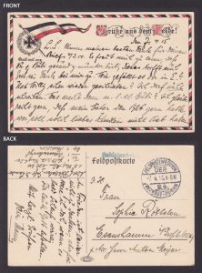 GERMANY 1915, Fieldpost card, Greetings from the field!