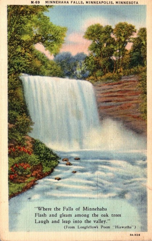 Minnesota Minneapolis Minnehaha Falls 1940 Curteich