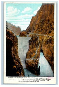 c1920s Shoshone Irrigation Dam Buffalo Bill Country Burlington Postcard