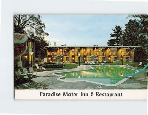 Postcard Paradise Motor Inn & Restaurant Bennington Vermont USA