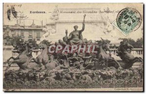 Old Postcard The Girondins Bordeaux Monument