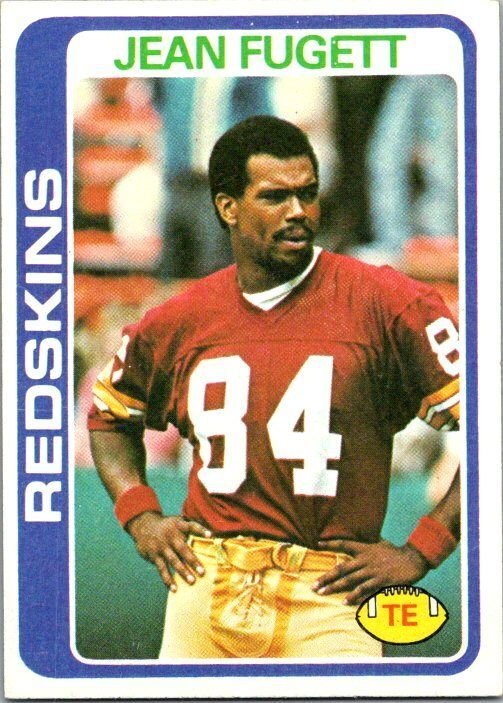 1978 Topps Football Card Jean Fugett Washington Redskins sk7432
