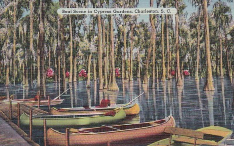 South Carolina Charleston Boat Scene In Cypress Gardens