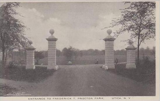 New York  Utica Entrance To Frederick T Proctor PArk Albertype