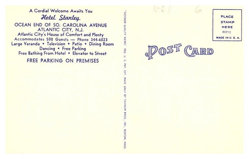 New Jersey  Atlantic City ,  Hotel  Stanley