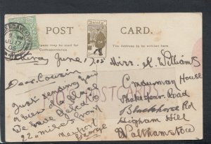 Genealogy Postcard - Williams - Shakespear Road, Higham Hill, Walthamstow RF5918