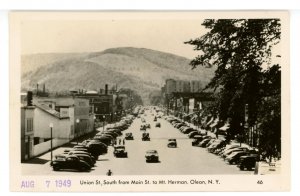 NY - Olean. Union St. south from Main St. circa 1949   *RPPC