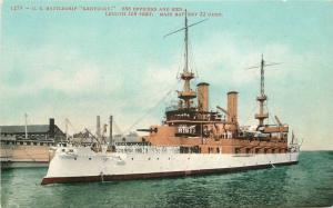 C-1910 US Battleship Kentucky Military Mitchell postcard 4648