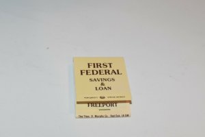 First Federal Savings and Loan Freeport Illinois 20 Strike Matchbook