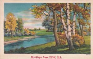 Indiana Greetings From Zion 1955