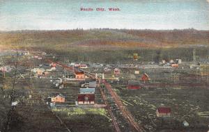 Pacific City Washington~Birdseye~Dirt Road Thru Town~Farms~Welcome Arch~1909