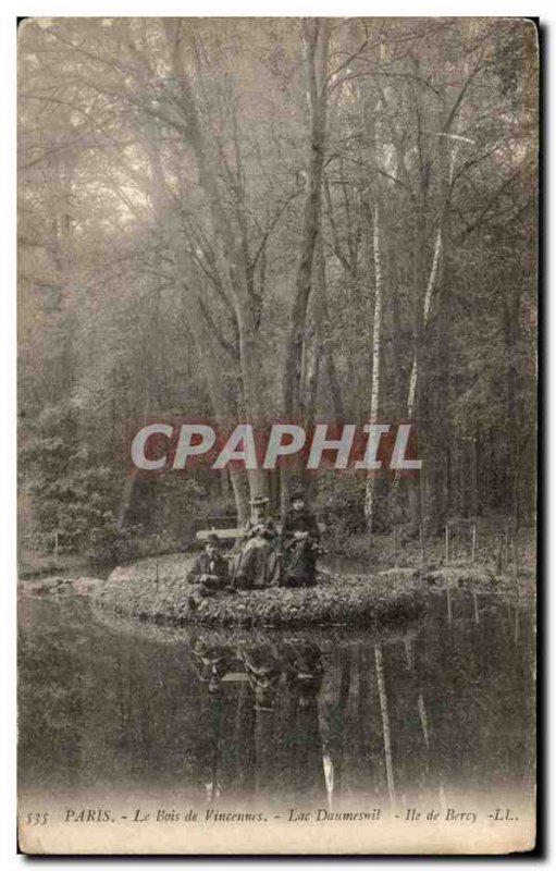 Postcard Old Wood of Paris Vincenns Island Lake Daumesnil Bercy