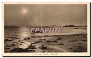 Old Postcard Saint Malo La Rade au Crepuscule