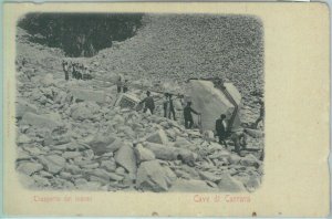 85860 - vintage postcard - CARRARA MASS Cave - MARBLE TRANSPORT-