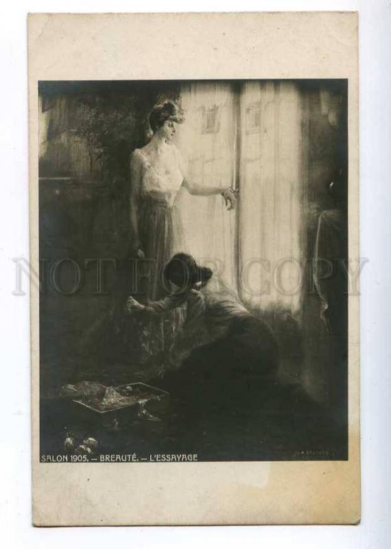 199170 Belle Lady & dressmaker by BREAUTE Vintage SALON 1905