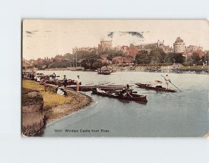 Postcard Windsor Castle from River Windsor England