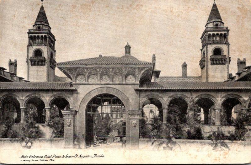 Florida St Augustine Ponce De Leon Hotel Main Entrance