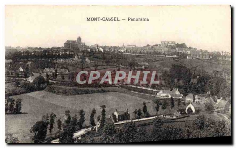 Old Postcard Panorama Mont Cassel