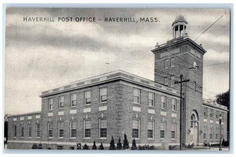 1934 Haverhill Post Office Haverhill Massachusetts MA Posted Vintage Postcard