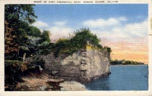 Ruins of Fort Frederica - St. Simons Island, Georgia GA  