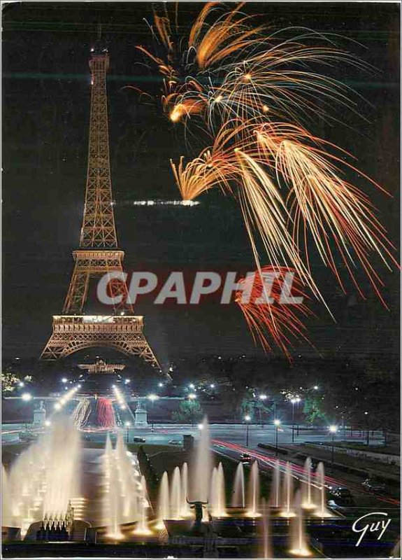 Modern Postcard Paris and Its Wonders Les Jardins du Trocadero