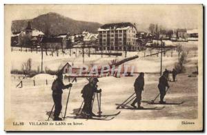 Old Postcard of Sports & # 39hiver Skiing Villard de Lans in winter Skiers