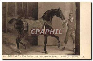 Old Postcard Horse Riding Equestrian Chantilly Musee Conde out of Horse & # 3...