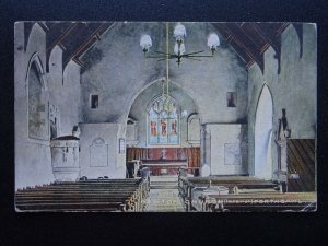 Wales PORTHCAWL Newton Church Interior c1905 Postcard by Comley & Sons