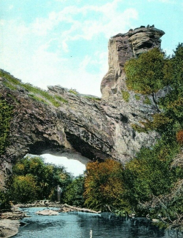 La Prele Creek Natural Bridge Douglas Wyoming Vintage Postcard P94 