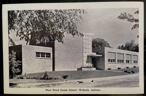 Vintage Postcard 1915-1930 West Ward Grade School, Wabash, Indiana (IN)