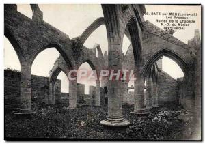 Old Postcard Batz Sur Mer Arches Ruins of the Chapel Our Lady of Mulberry