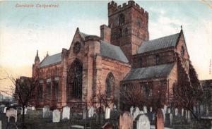 CARLISLE CUMBRIA UK CATHEDRAL~GRAVEYARD-TOMBSTONES~LOCHINVAR N & C POSTCARD 1908