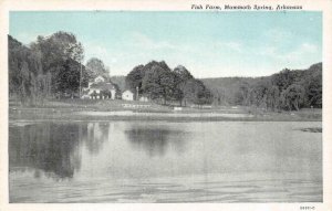 MAMMOTH SPRING, Arkansas AR   FISH FARM & Hatchery??  Curteich Blue Sky Postcard