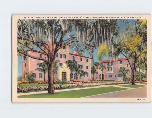 Postcard Pugsley And Mayflower Halls, Girls' Dormitories, Rollins College, FL