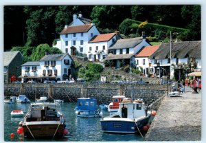 LYNMOUTH, North Devon UK ~ Harbourside RISING SUN HOTEL Boats  4x6 Postcard