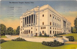 Dayton Ohio 1955 Postcard Masonic Temple
