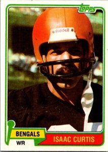 1981 Topps Football Card Isaac Curtis Cincinnati Bengals s60037